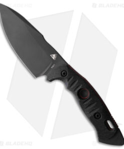 Fobos Knives Alaris 3V Fixed Blade Knife Black/Red Micarta (5" Black)
