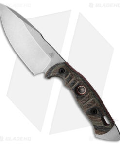 Fobos Knives Alaris 3V Fixed Blade Knife Camo Micarta (5" Stonewash)