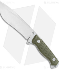Fox Knives Golem Fixed Blade Knife OD Green G-10 (Stonewash D2) BF757OD