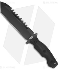 Halfbreed Blades Large Survival Tanto Fixed Blade Knife Black G-10 (6.8" Black)