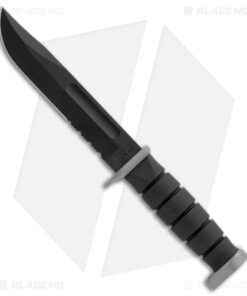 Ka-Bar Extreme Fighting/Utility Knife Black Kraton (7" Black Serr)