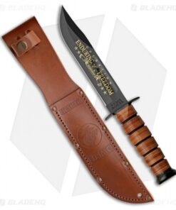 Ka-Bar Bowie Full Size USMC Operation Enduring Freedom Knife (7" Black) 9169