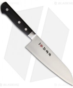 Kanetsune 6.75" Santoku Knife Black Wood KC-123