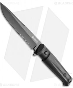 Kizlyar Supreme Knives Alpha D2 Tactical Fixed Blade Knife (6" Gray Serr)
