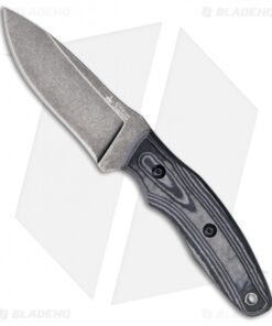 Kizlyar Supreme Urban Fixed Blade Gray/Black Micarta (3.75" Black Stonewash)