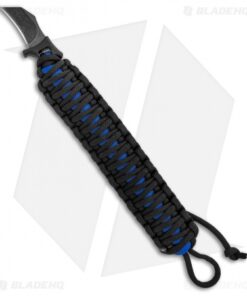 Outdoor Edge Para Claw Paracord Bracelet Knife Thin Blue Line (1.37" Black SW)