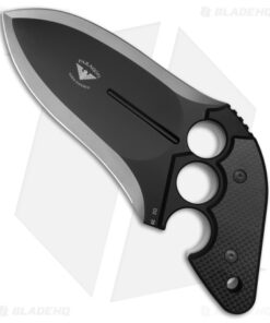 Asheville Steel Paragon Grau Pistol Grip Push Dagger Knife Black G-10/CF (6" D2)