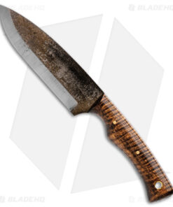 Pathfinder Knife Shop PKS Mountaineer Fixed Blade Knife Curly Maple(5.5" Forged)