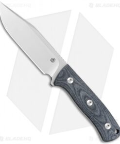 QSP Bison Fixed Blade Knife Denim Jean Micarta (4.5" Satin) QS134-B