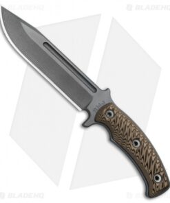 RMJ Tactical Combat Africa Fixed Blade Hyena Brown G-10 (7" Gray)