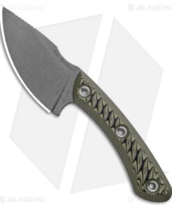RMJ Tactical Nomad Fixed Blade Knife Dirty Olive G-10 (3.6" Tungsten Cerakote)