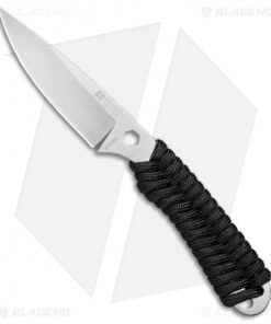 Rainier Knives Fastpak Fixed Blade Knife Black Paracord (2.8" Stonewash)