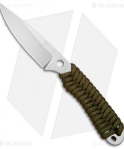 Rainier Knives Fastpak Fixed Blade Knife Brown Paracord (2.8" Stonewash)