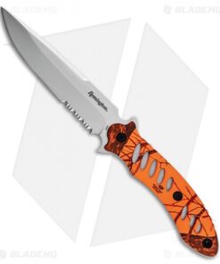Remington F.A.S.T. Night Hawk Fixed Blade Knife Orange TPR (5.5" Bead Blast)