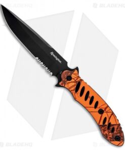 Remington F.A.S.T. Night Hawk Fixed Blade Knife Orange TPR (5.5" Black) R20006