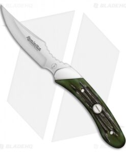 Remington Heritage Caper Fixed Blade Knife Green Jigged Bone (2.5" Satin)