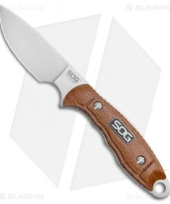 SOG Huntspoint Skinning Fixed Blade Knife Wood (3.6" Satin) HT012L