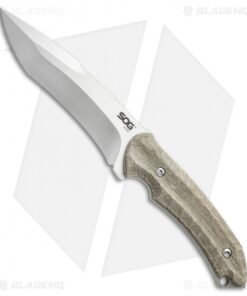 SOG Kiku Small Fixed Blade Knife Green Micarta (4.9" Satin) KU-2001
