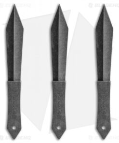 Schrade 3 Piece 10" Throwing Knife Set w/ Nylon Sheath (Black Stonewash) SCTK3CP
