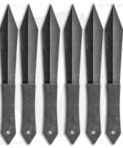 Schrade 6 Piece Throwing Knife Set w/ Nylon Sheath (Black Stonewash)