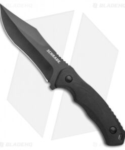 Schrade Steel Driver Clip Point Fixed Blade Knife Black G-10 (5" Black AUS-8)