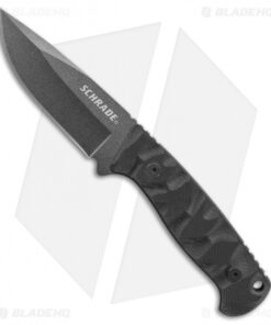 Schrade Full Tang Fixed Blade Knife Black G-10 (3.8" Black) SCHF59