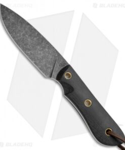 Smith & Sons Cherokee Fixed Blade Knife Black Micarta (4" Black SW)