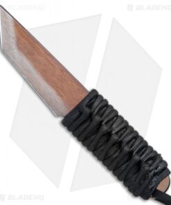 Snody Knives Custom 719 Tanto Fixed Blade Knife Black Paracord (3" 154CM)