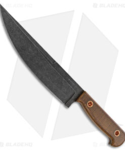 Station IX The Partisan Fixed Blade Knife Brown Micarta (8" Black Stonewash)