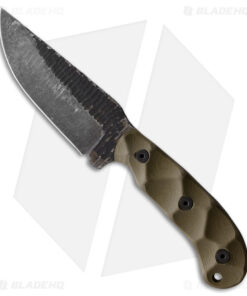 Stroup Knives GP1 Fixed Blade Knife OD Green G-10 (4.4" Black SW)