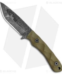 Stroup Knives GP2 Fixed Blade Knife OD Green G-10 (3.75" Black SW)