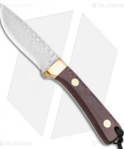 Svord Damascus Drop Point Fixed Blade Knife Wood Handle (3.5" Damascus)