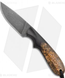 T.M. Hunt Custom Hedgehog Fixed Blade Black G-10/Candy Stripe Gold (3.75" Acid)