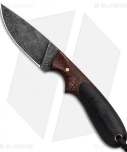 T.M. Hunt Custom Hedgehog Fixed Blade Burlap/Black G-10 (3.75" Acid)