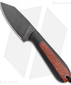 T.M. Hunt Custom Hogua Fixed Blade Black G10/ Candy Stripe Orange (3.1" Black)