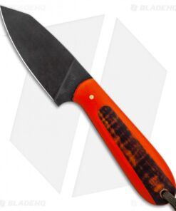 T.M. Hunt Custom Hogua Fixed Blade Knife Orange G-10/Curly Maple (3.1" Acid)