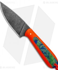 T.M. Hunt Custom Magua Fixed Blade Knife Orange G-10/Earth Resin (3.5" Black)