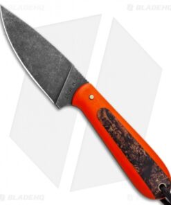 T.M. Hunt Custom Magua Fixed Blade Knife Orange G-10/Pumpkin Resin (3.5" Black)