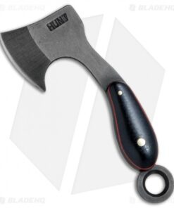 T.M. Hunt Custom "Lil Billy Bad Axe" Keychain Black Micarta w/ Red Liner