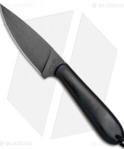 T.M. Hunt Custom Magua Fixed Blade Knife Black G-10/Orange Liner (3.5" Black)