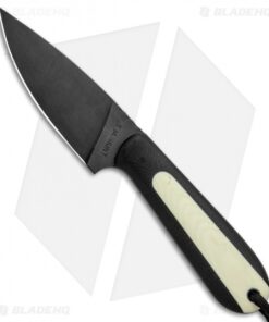 T.M. Hunt Custom Magua Fixed Blade Knife Black/White G-10 (3.5" Black)