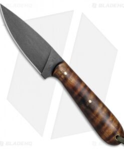 T.M. Hunt Custom Magua Fixed Blade Knife Curly Maple Wood (3.5" Black)