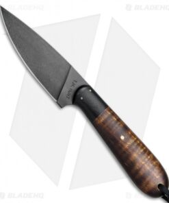 T.M. Hunt Custom Magua Fixed Blade Knife Maple Wood/Black G-10 (3.5" Black)