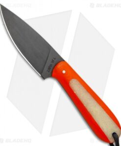 T.M. Hunt Custom Magua Fixed Blade Knife Orange G-10/Candy Stripe (3.5" Black)