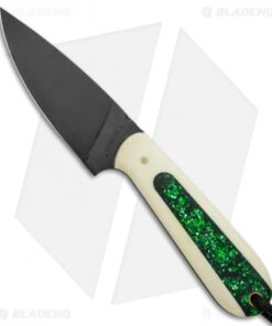 T.M. Hunt Custom Magua Fixed Blade Knife White G10/ Candy Stripe (3.5" Black)