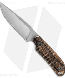 TB Outdoor Commandeur All-Purpose Fixed Blade Knife Brown Tonewood (4.25" SW)