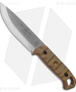 TOPS Knives Brakimo Fixed Blade Knife RMT Green Canvas Micarta (5.25" Stonewash)