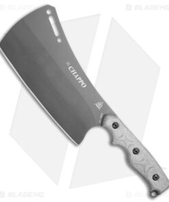 TOPS El Chappo Cleaver Fixed Blade Knife Sniper Gray (6" Acid Rain)