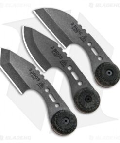 TOPS Knives 3 Bros. Combo Fixed Blade Knife Set Canvas Micarta (2.2" Tumbled)
