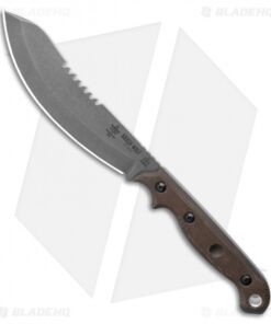 TOPS Knives Brush Wolf Fixed Blade Knife Green Micarta (6.5" Acid SW)